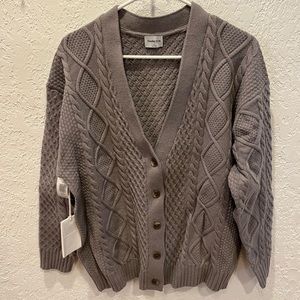 Aritzia Sunday Best Lamora Cardigan - Rocky Grey